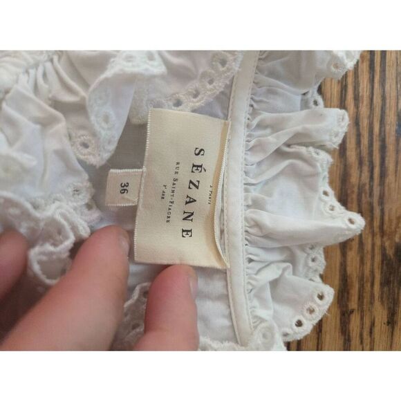 Sézane Mary shirt ecru/cream Sz 36 (US 4) - Picture 3 of 4